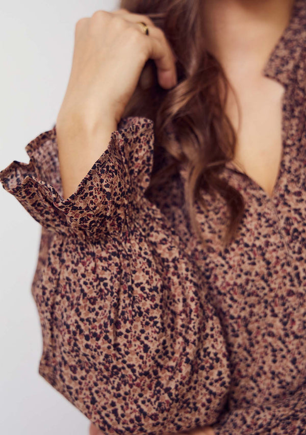 I SAY Ane Blouse Blouses M81 Wine Flower Dream