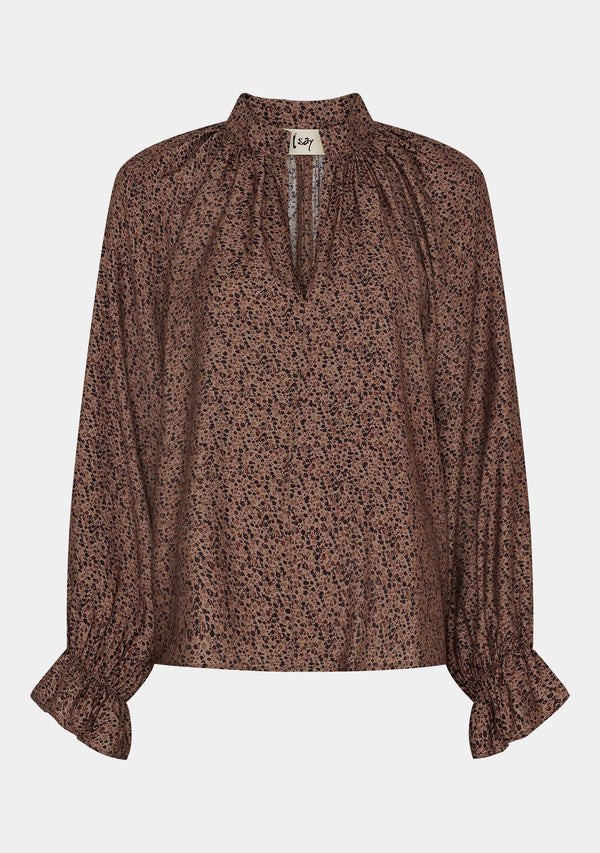 I SAY Ane Blouse Blouses M81 Wine Flower Dream