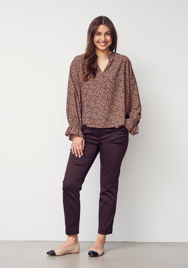 I SAY Ane Blouse Blouses M81 Wine Flower Dream