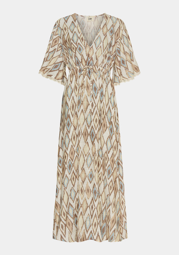 I SAY Ane Long Dress Dresses M66 Light Mint Square