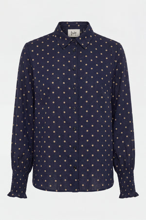 I SAY Ane Smock Shirt Shirts D67 Navy Dot