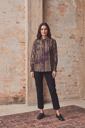 I SAY Ane Smock Shirt Shirts N42 Aubergine Flow