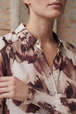 I SAY Ane Smock Shirt Shirts N47 Aubergine Floral