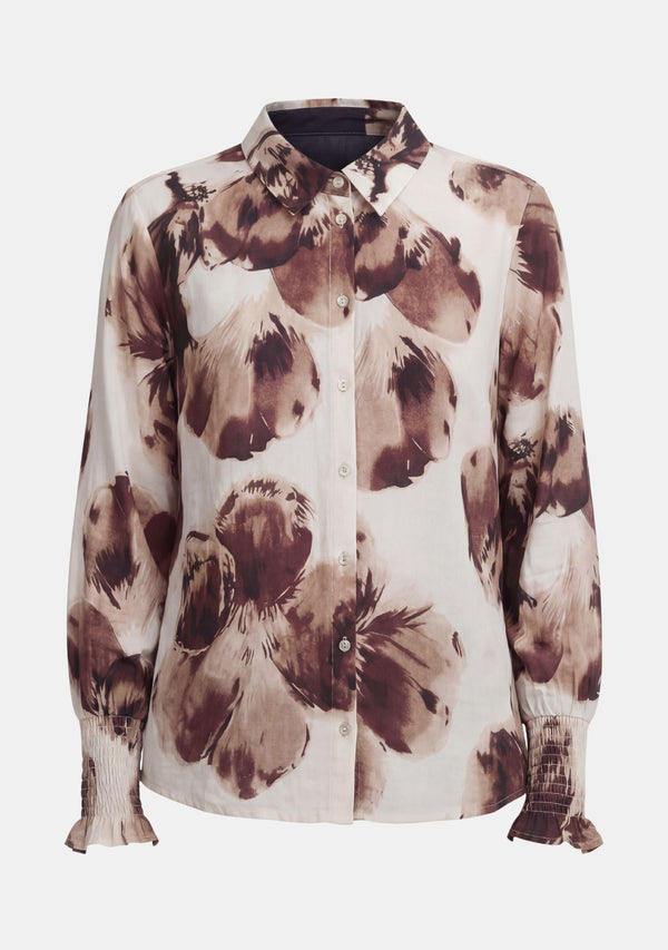 I SAY Ane Smock Shirt Shirts N47 Aubergine Floral
