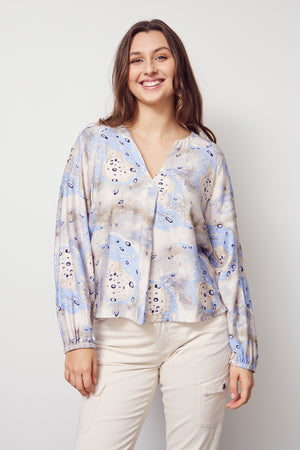 I SAY Ane V-Neck Blouse Blouses M46 Spring Dream