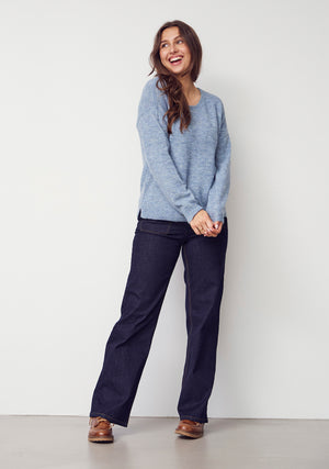 I SAY Anna Classic Pullover Knitwear 678 Ice Blue