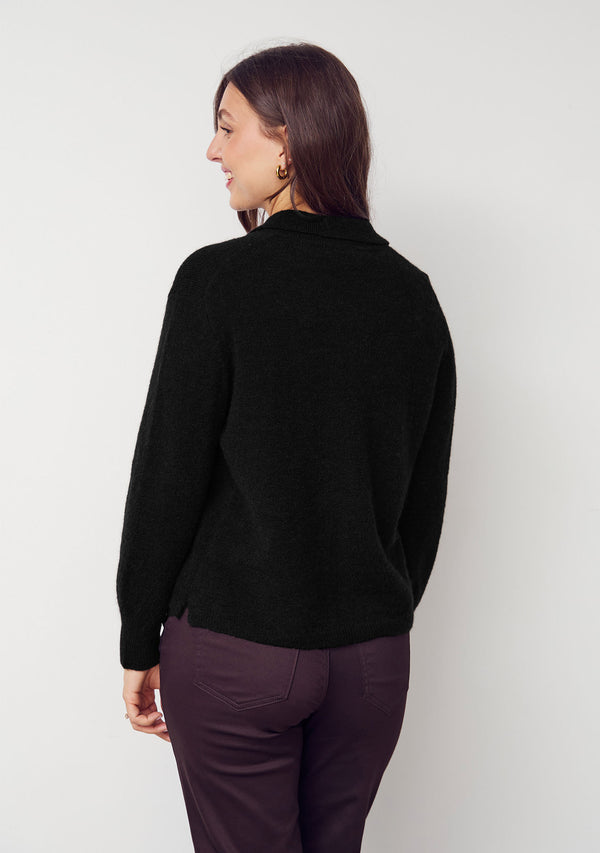 I SAY Anna Colar Cardigan Knitwear 900 Black