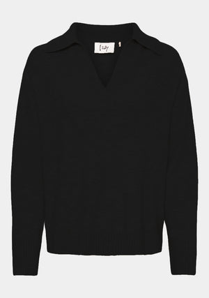 I SAY Anna Colar Knit Knitwear 900 Black