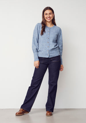 I SAY Anna Deco Cardigan Knitwear 678 Ice Blue