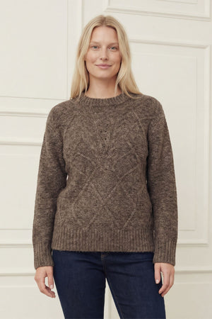 I SAY Anna New Pullover Knitwear 361 Taupe Melange