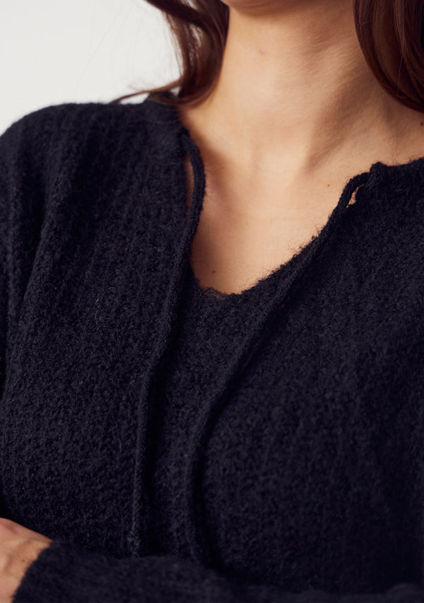 I SAY Anna String Pullover Knitwear 900 Black