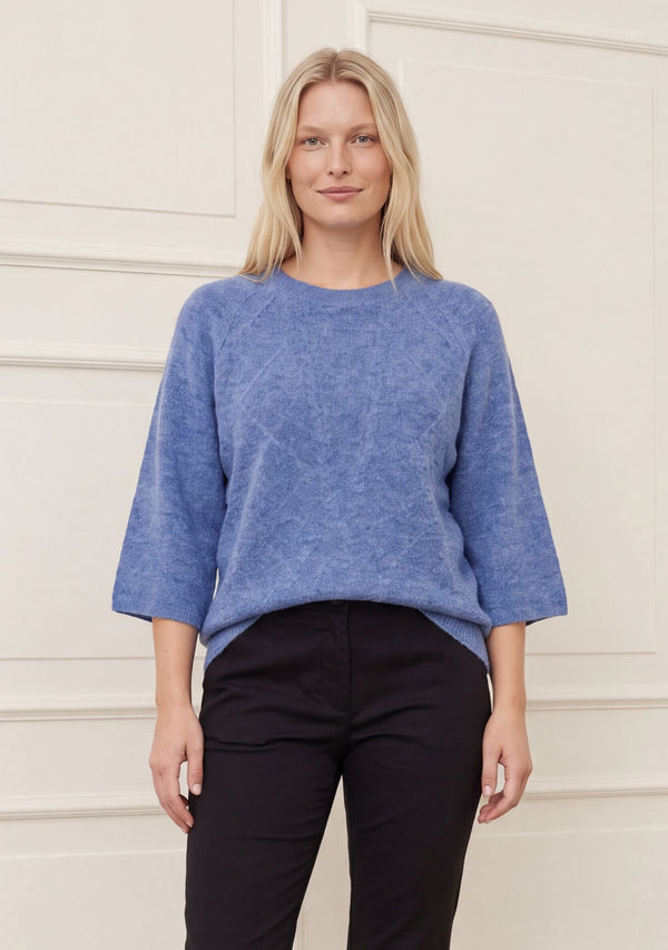 I SAY Anna s/s Pullover Knitwear 614 Bluish
