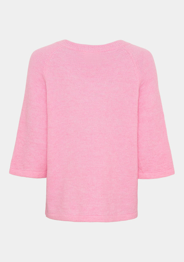 I SAY Anna s/s V-Neck Pullover Knitwear 550 Fresh Pink