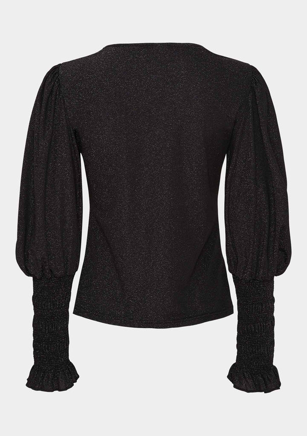 I SAY Barbel Blouse Blouses H87 Black w/Silver