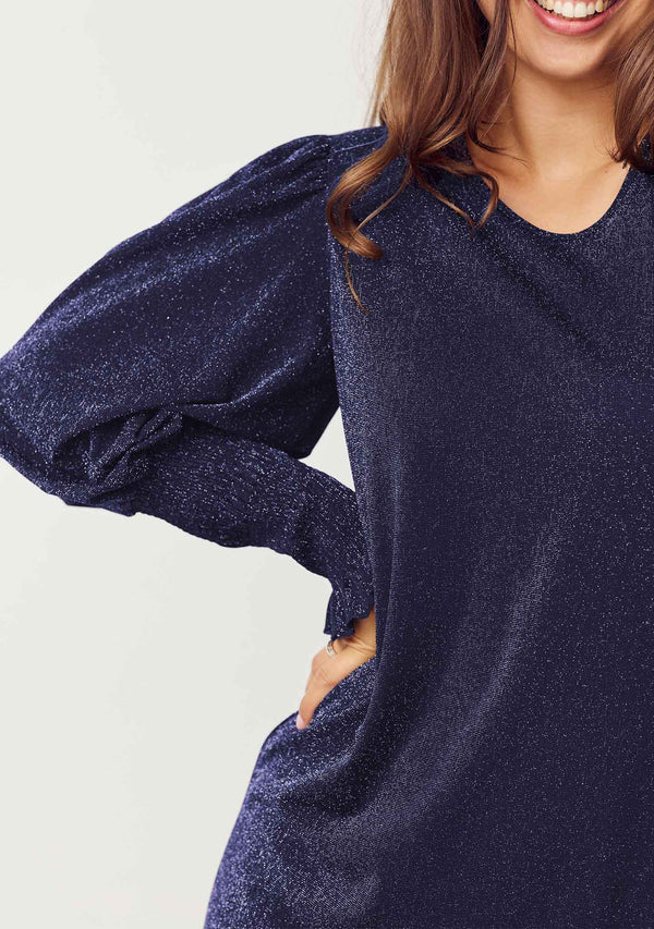 I SAY Barbel Dress Dresses M98 Blue w/Silver