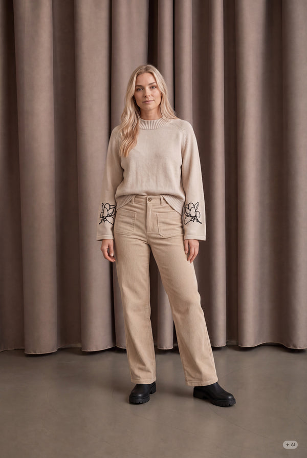 I SAY Barbel New Pant Pants 366 Light Taupe