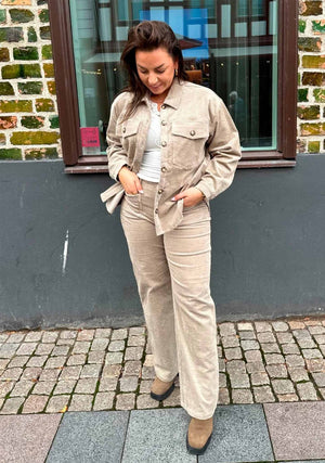I SAY Barbel Shirt Jacket Jackets 366 Light Taupe