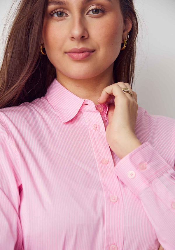 I SAY Bellis Striped Shirt Shirts I20 Light Rose Stripe