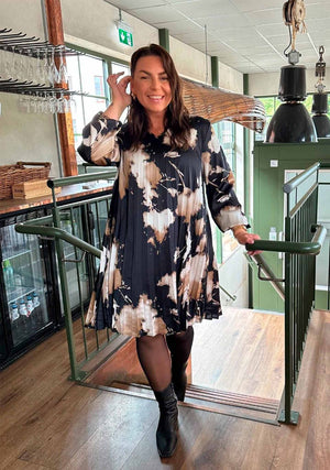 I SAY Bitten Pleat Dress Dresses N07 Golden Dream