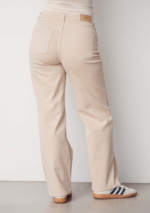 I SAY Bologna wide Twill Pant Pants 117 Dark Sand