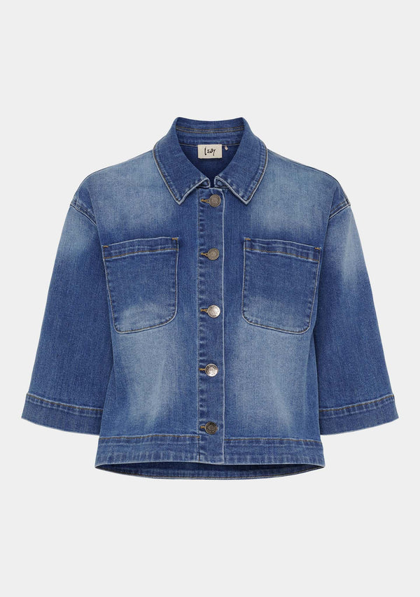 I SAY Carpi Denim Jacket Jackets 633 Basic Denim Wash