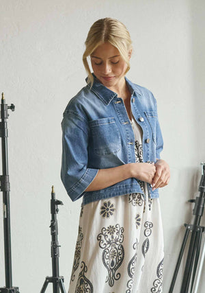 I SAY Carpi Denim Jacket Jackets 633 Basic Denim Wash