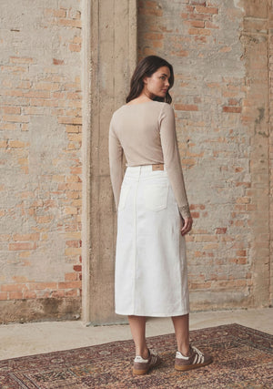I SAY Carpi Denim Skirt Skirts 101 Broken White
