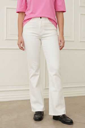 I SAY Carpi Twill Flare Pant Pants 101 Broken White