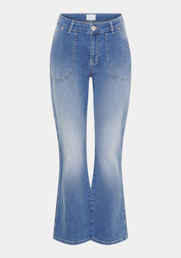 I SAY Como Flare Jeans Pants 609 Como Basic Wash