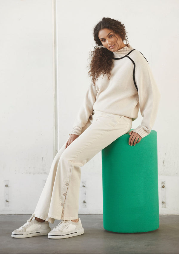 I SAY Como Twill Button Pant Pants 346 Desert