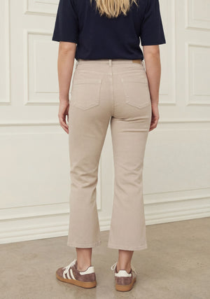 I SAY Como Twill Kickflare Pant Pants 117 Dark Sand