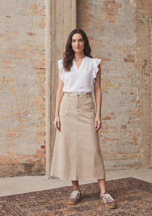 I SAY Como Twill Skirt Skirts 117 Dark Sand