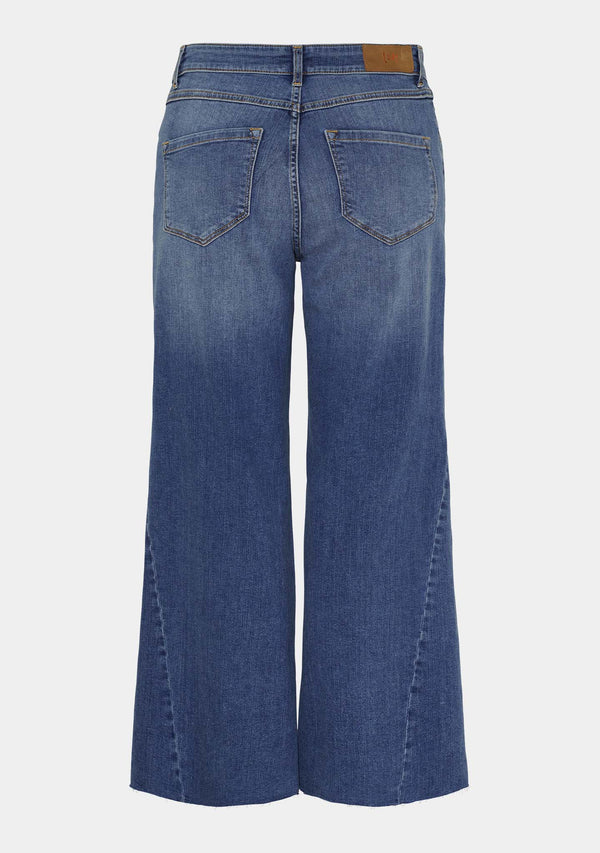 I SAY Como Wide Jeans Pants 700 Mid Denim Wash