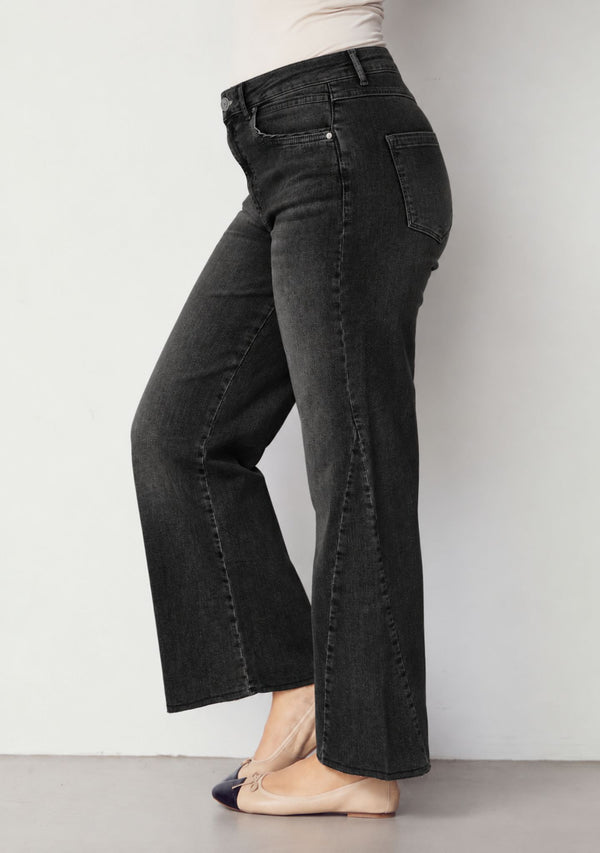 I SAY Como Wide Jeans Pants 923 Washed Grey