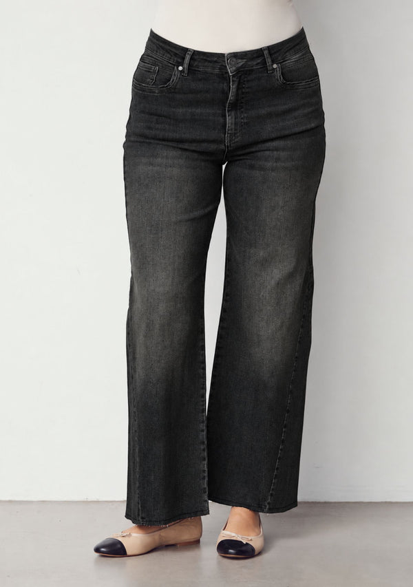 I SAY Como Wide Jeans Pants 923 Washed Grey
