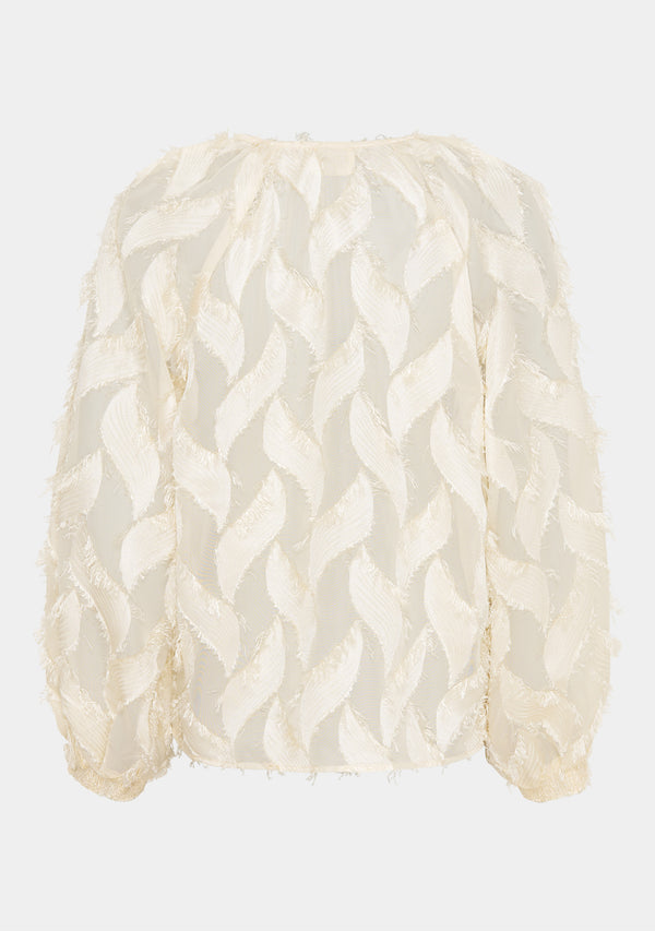I SAY Danja Tie Top Blouses 146 Cream