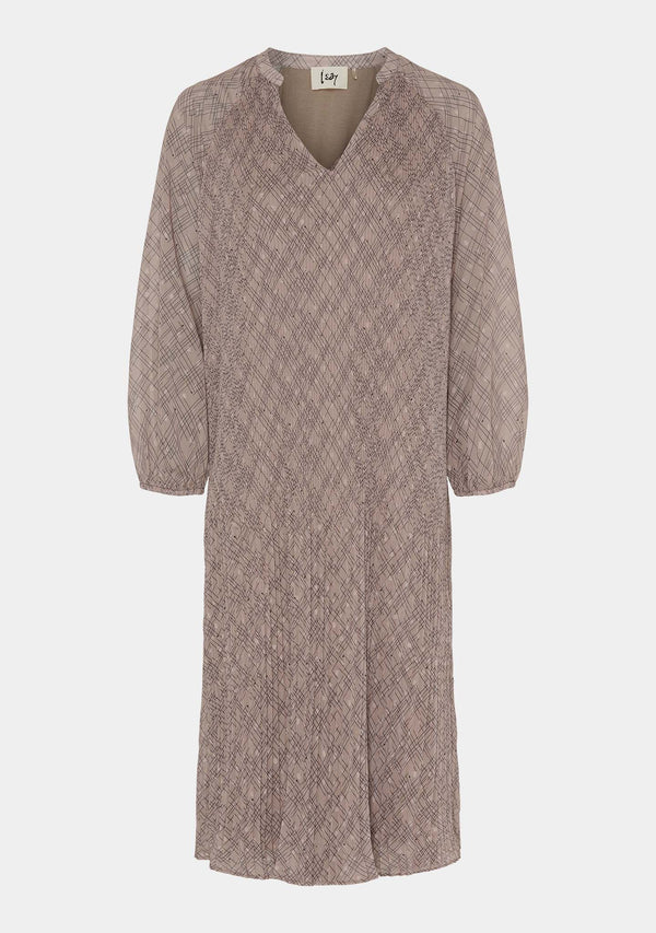 I SAY Delta Dress Dresses L86 Dark Sand w/Black