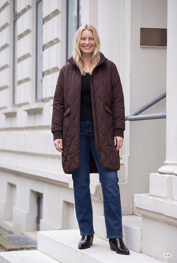 I SAY Diddi New Coat Outerwear 356 Dark brown