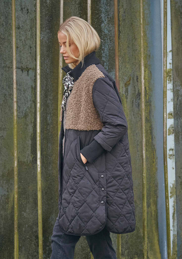 I SAY Diddi Teddy Coat Outerwear 900 Black