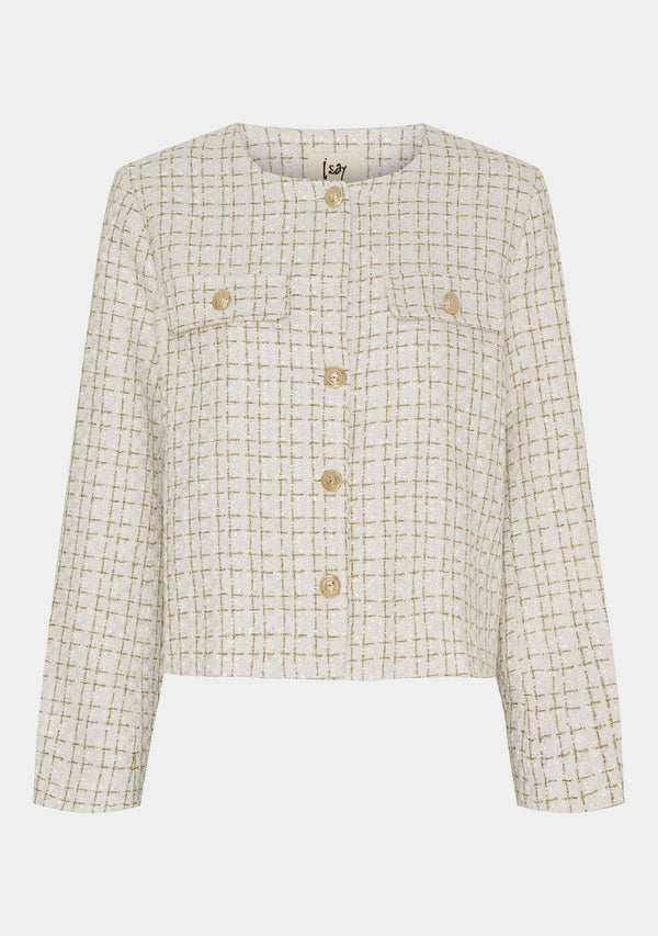 I SAY Emilie Blazer Jackets M73 Tone in Tone Square