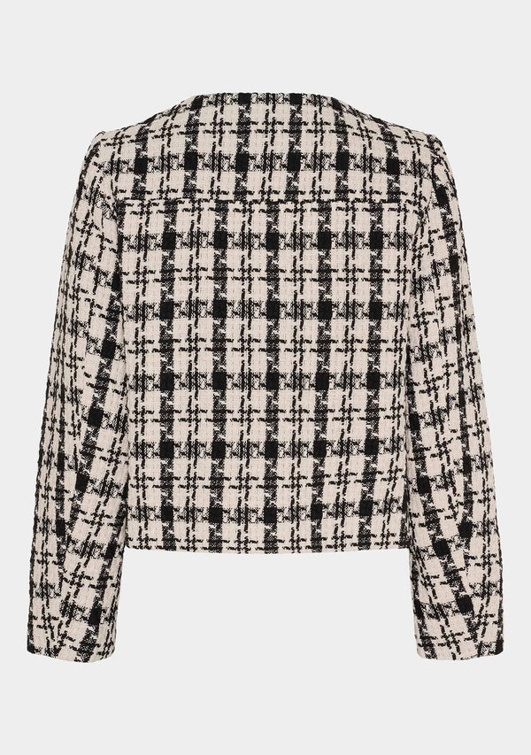 I SAY Emilie Blazer Jackets M99 Black/Cream Check