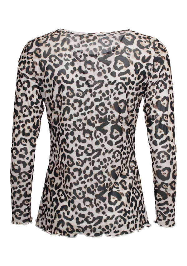 I SAY Fifi Mesh l/s O-Neck Tops K23 Leo Mesh