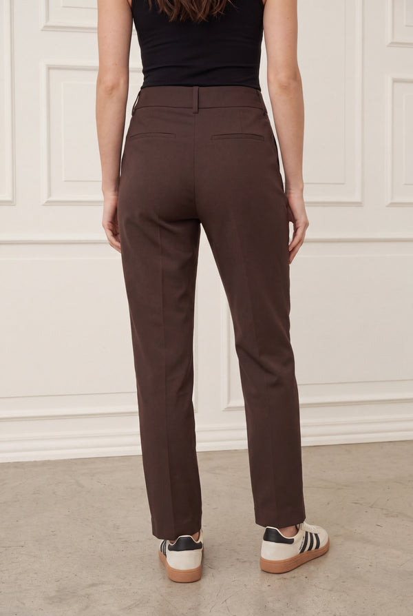 I SAY Firenze Straight Pant Pants 356 Dark brown