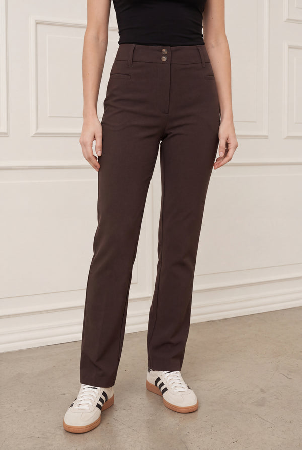I SAY Firenze Straight Pant Pants 356 Dark brown