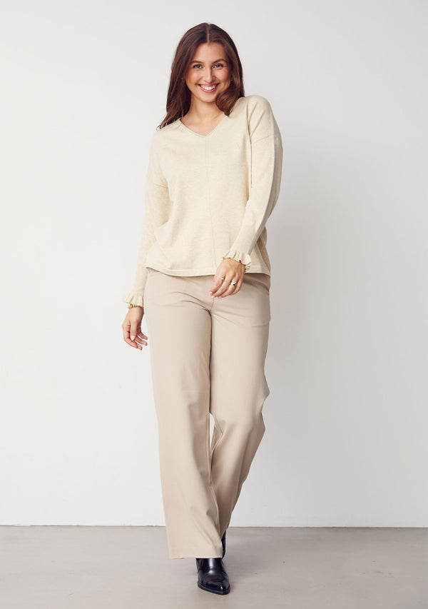 I SAY Firenze Wide Pant Pants 112 Sand