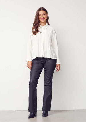 I SAY Frida Pleat Shirt Shirts 129 Winter White