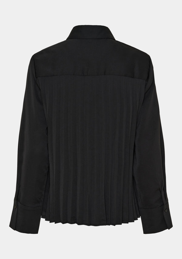 I SAY Frida Pleat Shirt Shirts 900 Black