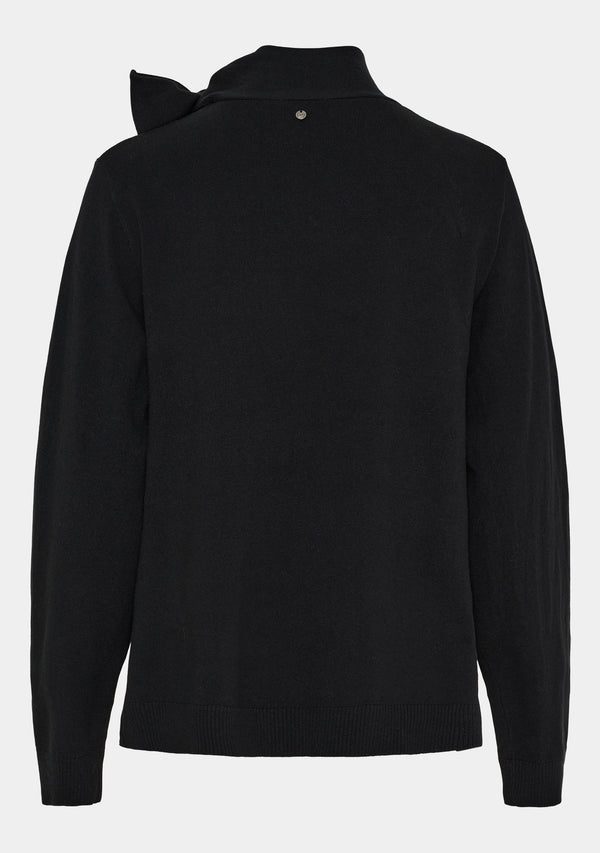 I SAY Frigga Bow Pullover Knitwear 900 Black