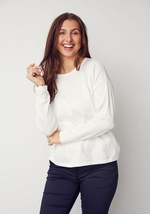 I SAY Frigga Knit Pullover Knitwear 101 Broken White