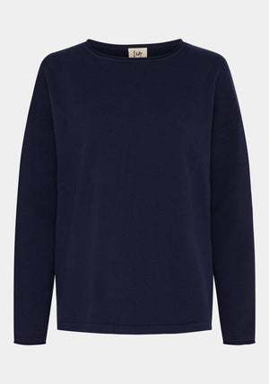 I SAY Frigga Knit Pullover Knitwear 640 Navy